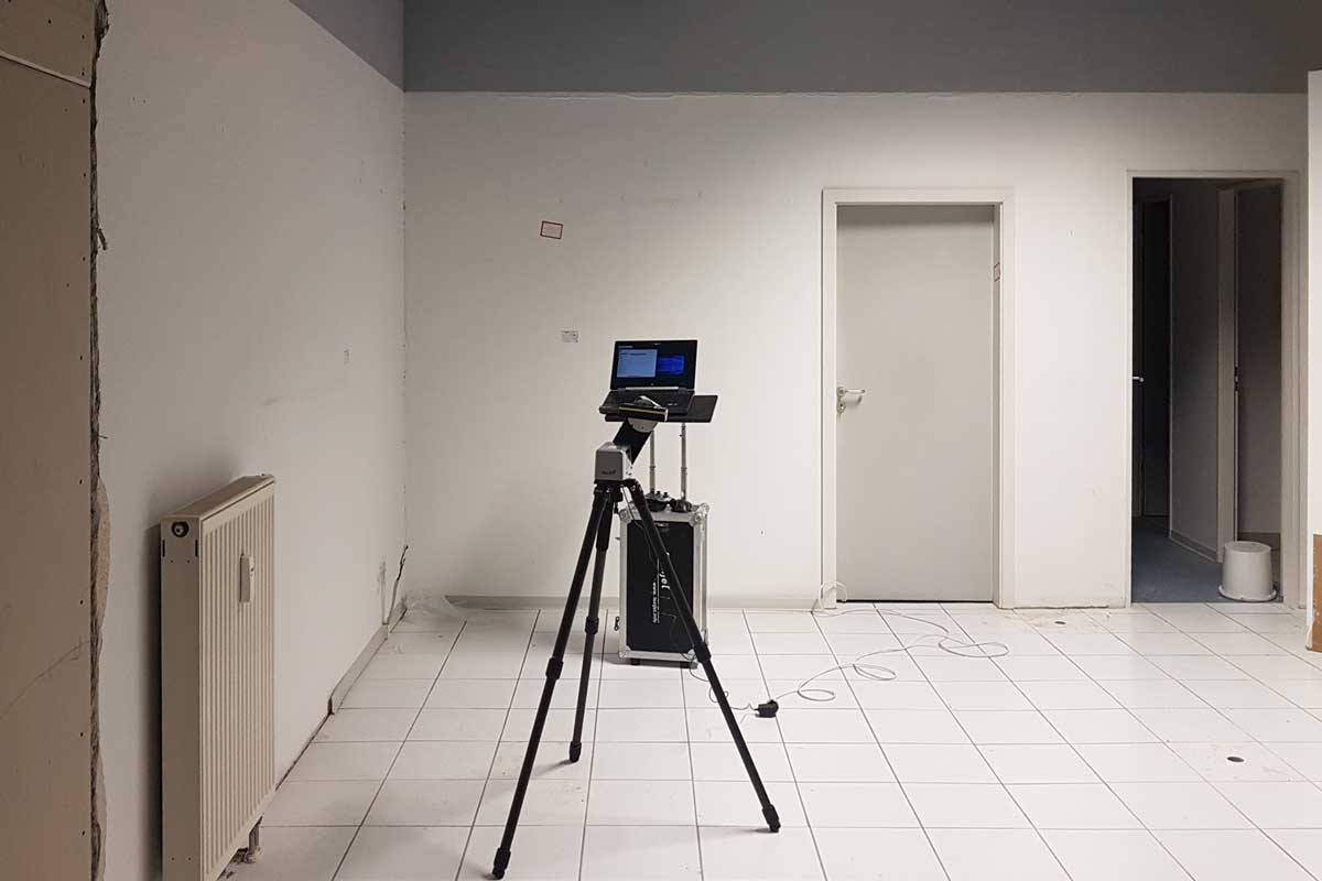3D-Aufmaß direkt nach der Demontage des alten Interieurs