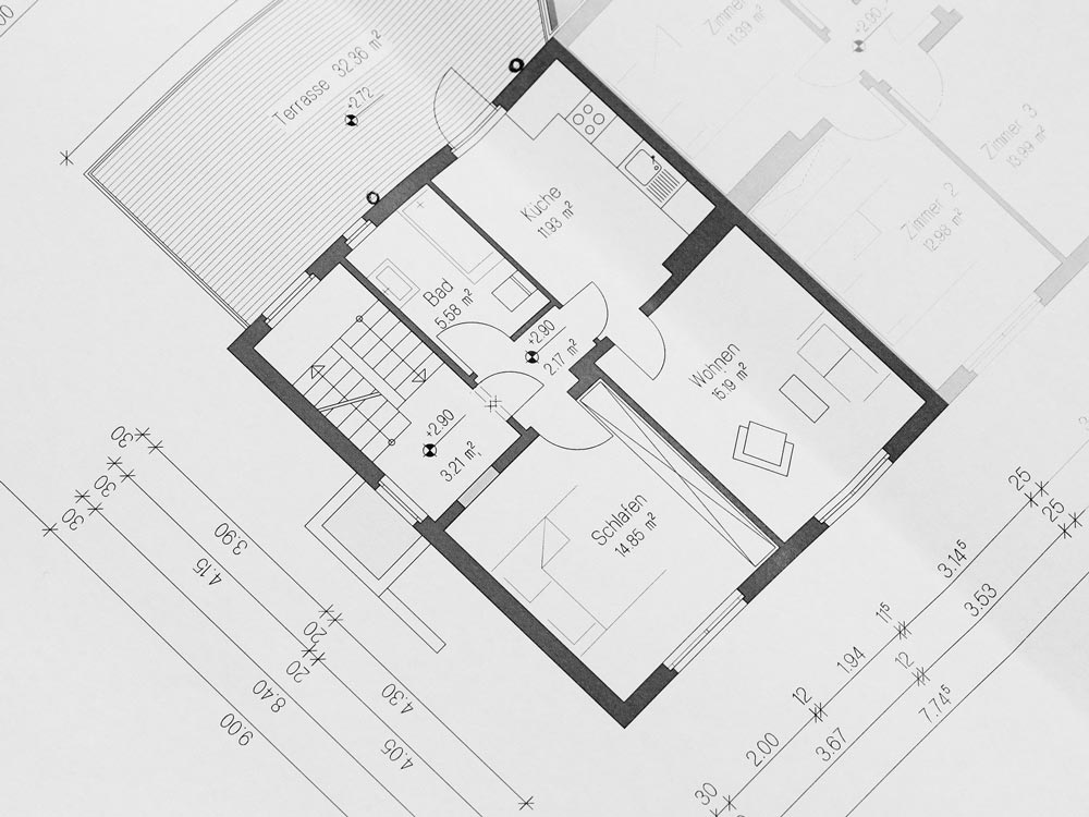 Je mehr Details Sie zu den räumlichen Gegebenheiten ermitteln, desto einfacher die Planung. Liegt bereits ein Grundriss vor, ist dieser Punkt besonders einfach.