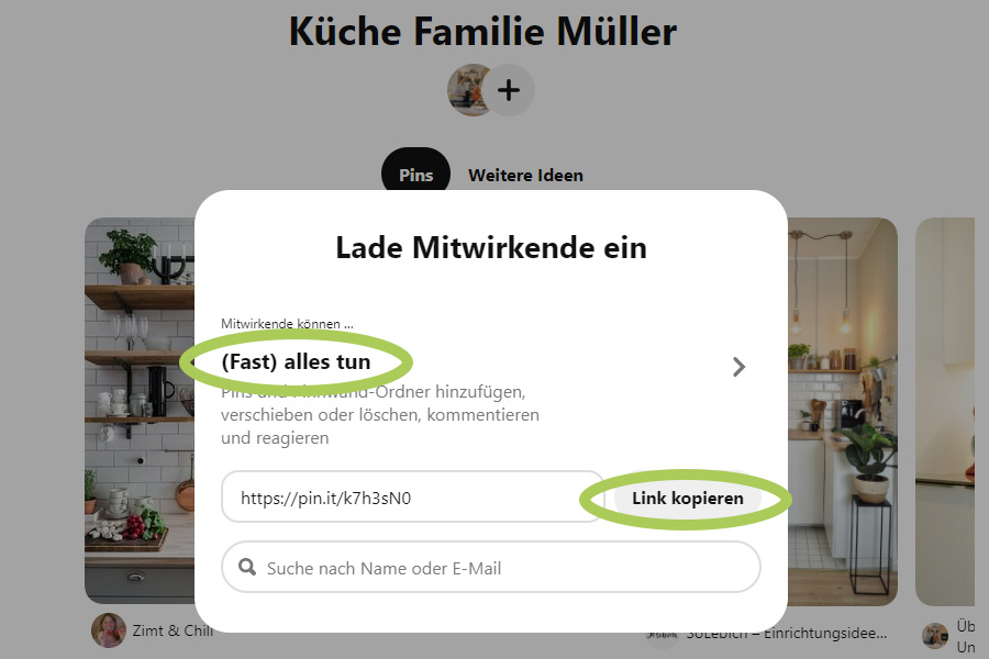 Die neue Gruppenpinnwand auf Pinterest
