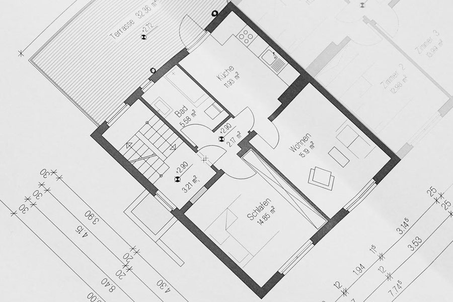 Je mehr Details Sie zu den räumlichen Gegebenheiten ermitteln, desto einfacher die Planung. Liegt bereits ein Grundriss vor, ist dieser Punkt besonders einfach.