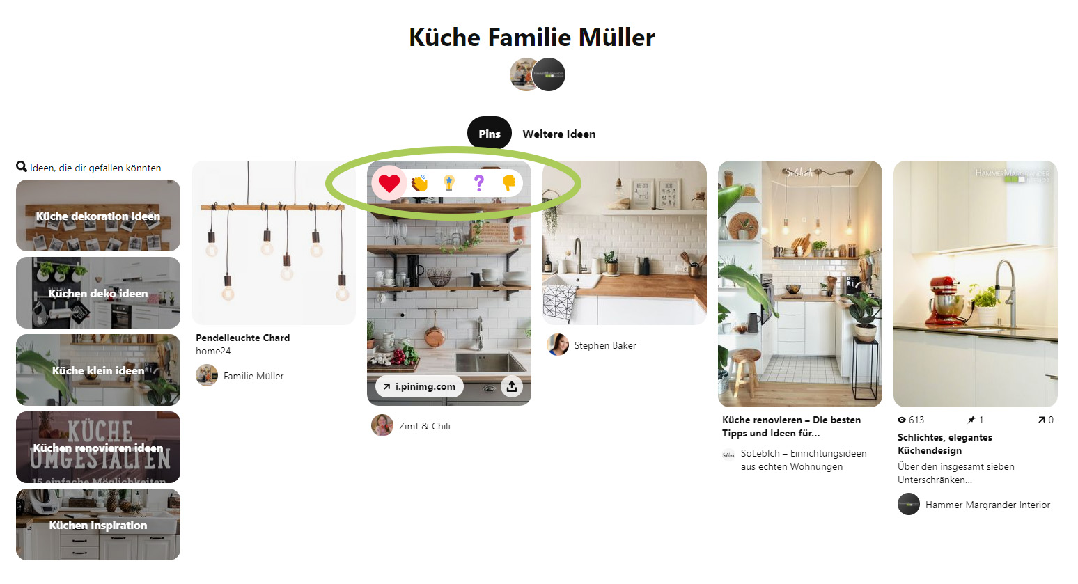 Reagieren mit Markierung