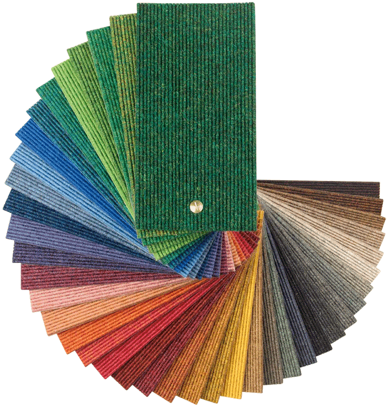 Alle drei Tretford Teppich-Familien sind in mindestens 40 Farben erhältlich.