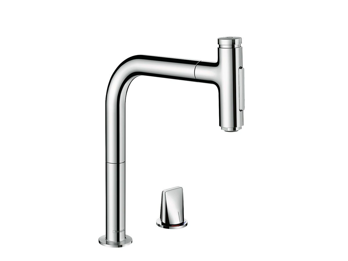 Metris-Select-M71-2-Loch-Einhebel-Küchenmischer-Hansgrohe-Küchenarmaturen-Spülbecken Metris Select M71 2-Loch Einhebel-Küchenmischer