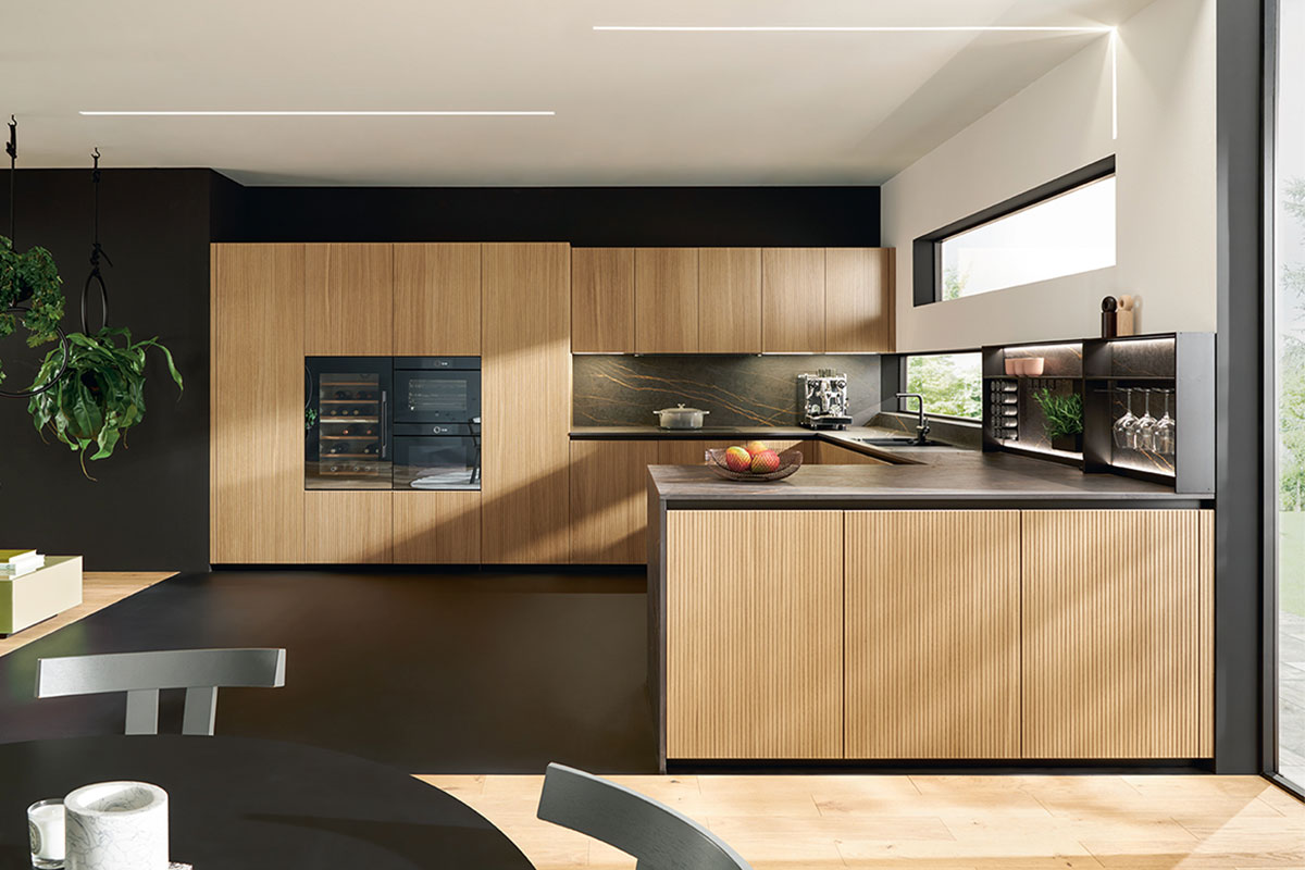 Küche Rillenprofil Holz Next125