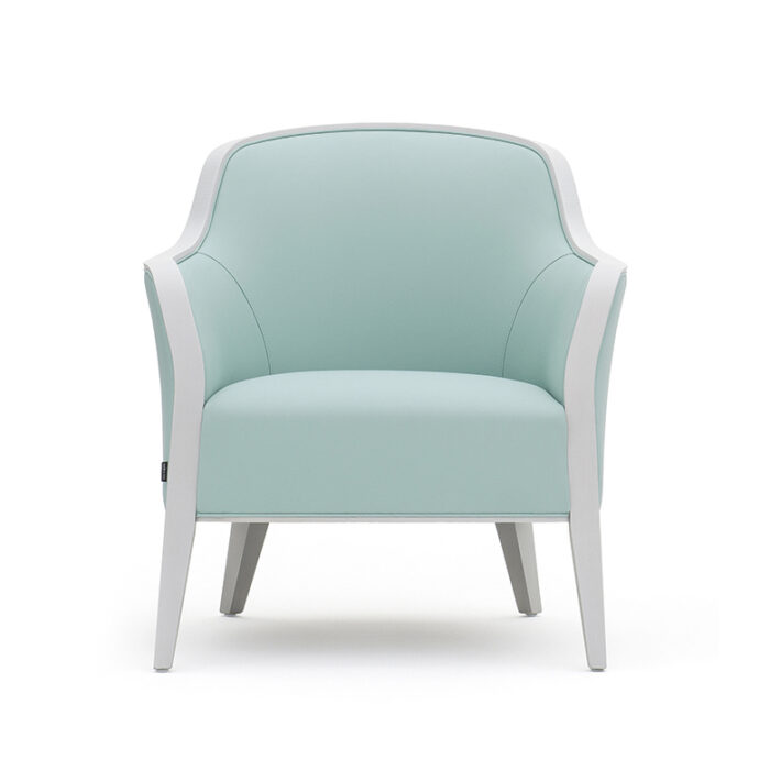 Loungesessel Wave pastell türkis und weiß