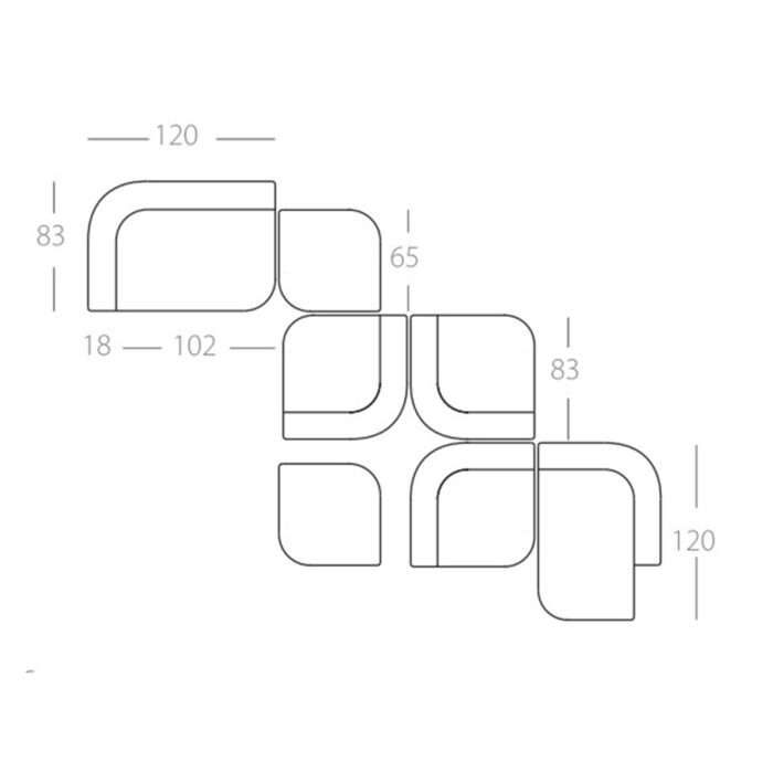 Motu Sitzgruppe Modul Plan