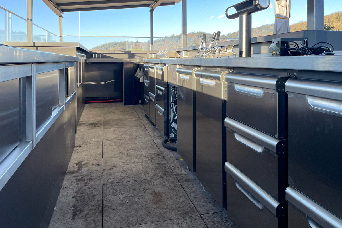 Gastronomietechnik in der SKAJO Rooftopbar
